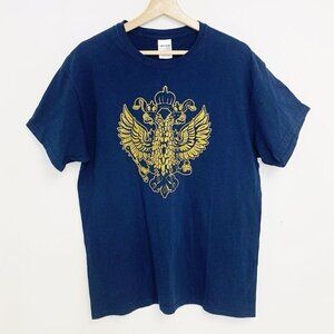 Gildan Men’s Double Headed Eagle 100%  Cotton Short Sleeve T-Shirt Tee Sz L